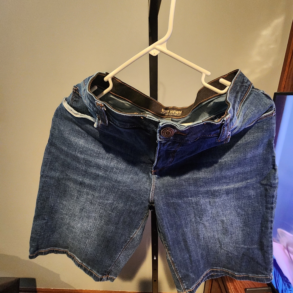 Ruff Hewn Light Blue Denim Bermuda Shorts Size 14